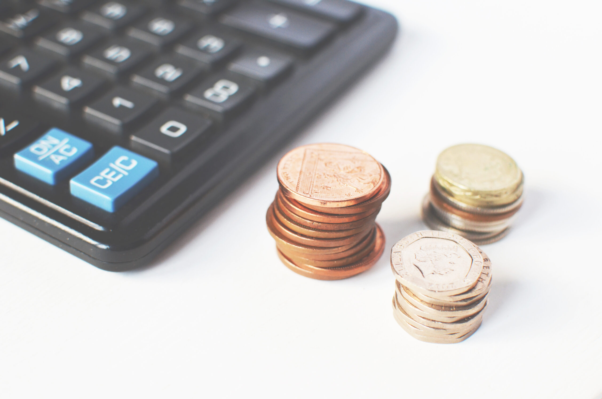 Image of Calculator and Coins